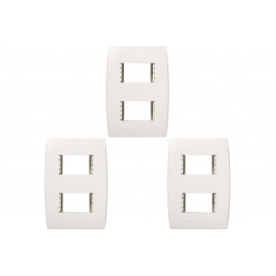 Kit C/3 - Placa Soprano Ilus 4X2 (2 Modulo Distanciada) 5...