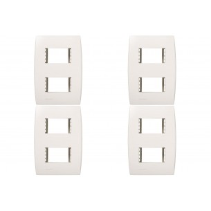 Kit C/4 - Placa Soprano Ilus 4X2 (2 Modulo Distanciada) 5...