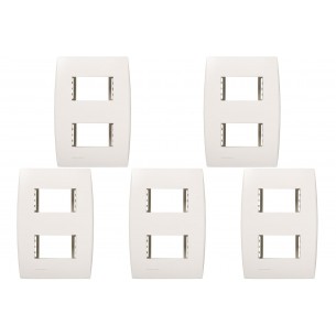 Kit C/5 - Placa Soprano Ilus 4X2 (2 Modulo Distanciada) 5...