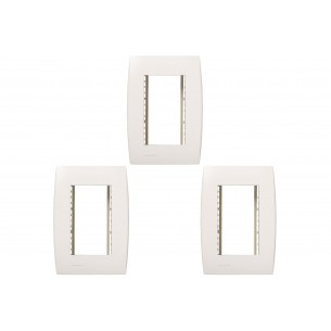 Kit C/3 - Placa Soprano Ilus 4X2 (3 Modulos Horizontal) 5...