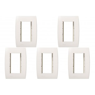 Kit C/5 - Placa Soprano Ilus 4X2 (3 Modulos Horizontal) 5...