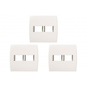 Kit C/3 - Placa Soprano Ilus 4X4 (2 Modulos Horizontal) 5...