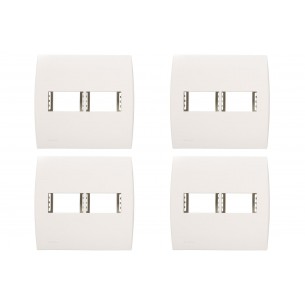 Kit C/4 - Placa Soprano Ilus 4X4 (2 Modulos Horizontal) 5...