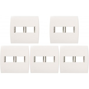 Kit C/5 - Placa Soprano Ilus 4X4 (2 Modulos Horizontal) 5...