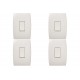 Kit C/4 - Conjunto Soprano Ilus 4X2 Branco Com Placa(1Sim...