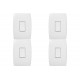 Kit C/4 - Conjunto Soprano Ilus 4X2 Branco Com Placa(1Par...