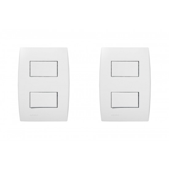 Kit C/2 - Conjunto Soprano Ilus 4X2 Branco Com Placa(2Sim...