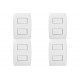 Kit C/4 - Conjunto Soprano Ilus 4X2 Branco Com Placa(2Sim...