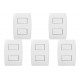 Kit C/5 - Conjunto Soprano Ilus 4X2 Branco Com Placa(2Sim...