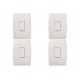 Kit C/4 - Conjunto Soprano Ilus 4X2 Branco Com Placa(1Cam...