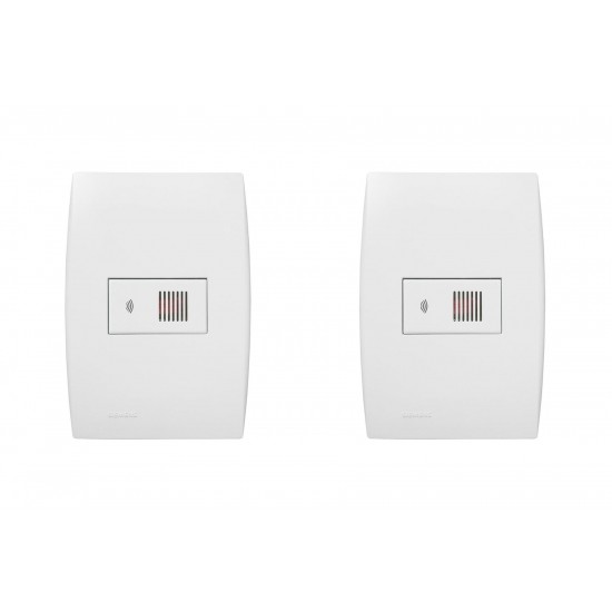 Kit C/2 - Conjunto Soprano Ilus 4X2 Branco Com Placa(1Par...