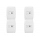 Kit C/4 - Conjunto Soprano Ilus 4X2 Branco Com Placa(1Par...