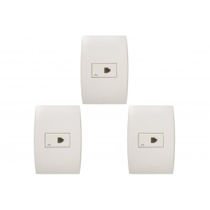 Kit C/3 - Conjunto Soprano Ilus 4X2 Branco Com Placa(1Rj1...