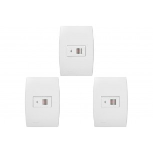 Kit C/3 - Conjunto Soprano Ilus 4X2 Branco Com Placa(Ciga...