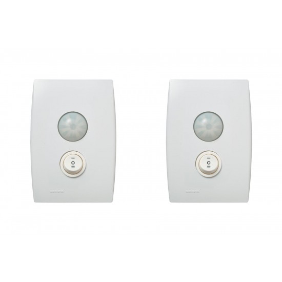 Kit C/2 - Conjunto Soprano Ilus 4X2 Branco Com Placa(Sens...