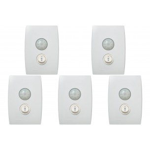 Kit 5 Unid. Conjunto Soprano Ilus 4X2 Branco Com Placa(Se...