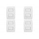 Kit C/4 - Conjunto Soprano Ilus 4X2 Branco Com Placa(1Sim...