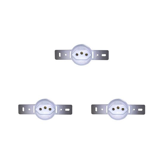 Kit C/3 - Conjunto Para Condulete Perlex Tomada 2 Polos +...