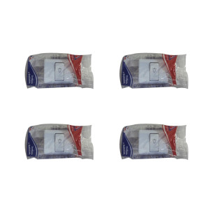 Kit C/4 - Sistema Perlex Branca (1 Campainha) 3085Br