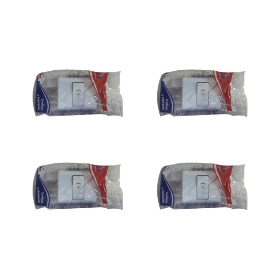 Kit C/4 - Sistema Perlex Branca (1 Campainha) 3085Br