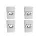 Kit C/4 - Sistema Perlex Branca (1 Tomada 10A) 3011Br