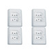 Kit C/4 - Sistema Perlex Branca (2 Tomadas 10/20A) 3011/15Br