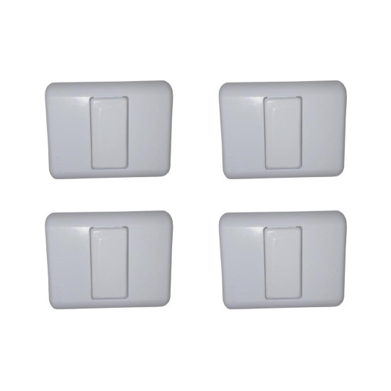Kit C/4 - Sistema Perlex Branca (Placa 2X2 Cega 0) 30Pl0Br