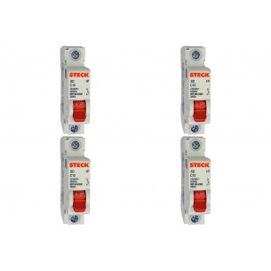 Kit C/4 - Disjuntor Steck Din Unipolar 10A Sd61 C Sdd61C10