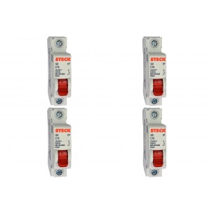 Kit C/4 - Disjuntor Steck Din Unipolar 16A Sd61 C Sdd61C16