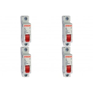 Kit C/4 - Disjuntor Steck Din Unipolar 20A Sd61 C Sdd61C20