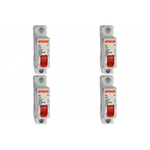 Kit C/4 - Disjuntor Steck Din Unipolar 32A Sd61 C Sdd61C32
