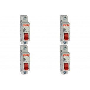 Kit C/4 - Disjuntor Steck Din Unipolar 50A Sd61 C Sdd61C50