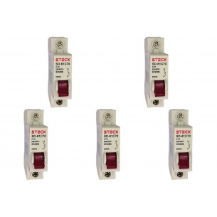 Kit C/5 - Disjuntor Steck Din Unipolar 70A Sd61 C Sd61C70
