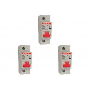 Kit C/3 - Disjuntor Steck Din Unipolar125A Sd1 C Sdd1C125