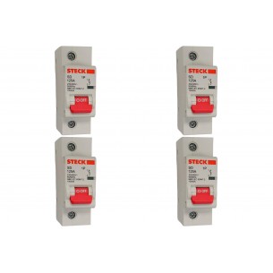 Kit C/4 - Disjuntor Steck Din Unipolar125A Sd1 C Sdd1C125