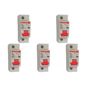 Kit C/5 - Disjuntor Steck Din Unipolar125A Sd1 C Sdd1C125