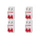 Kit C/4 - Disjuntor Steck Din Bipolar 16A Sd62 C Sdd62C16 Kit C/4 - Disjuntor Steck Din Bipolar 16A Sd62 C Sdd62C16
