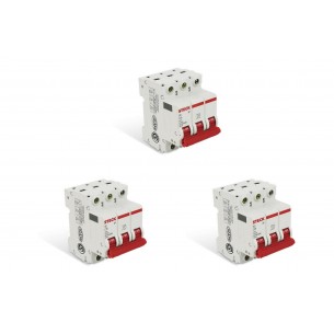 Kit C/3 - Disjuntor Steck Din Tripolar 50A Sd63 C Sdd63C50