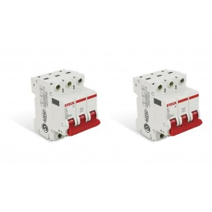 Kit C/2 - Disjuntor Steck Din Tripolar 70A Sd63 C Sd63C70