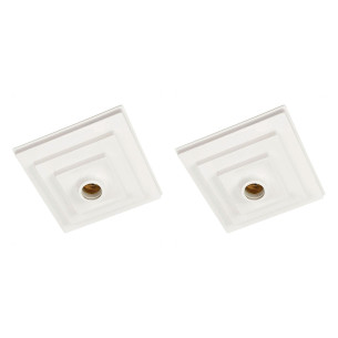 Kit C/2 - Plafonier Pvc Pavilonis Quadrado Branco Soquete...
