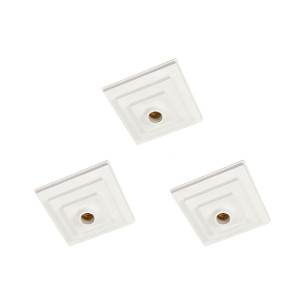 Kit C/3 - Plafonier Pvc Pavilonis Quadrado Branco Soquete...