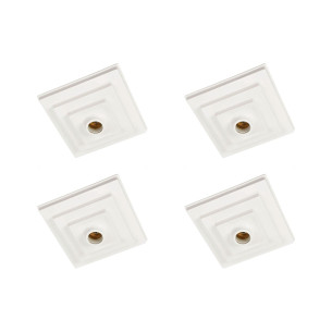 Kit C/4 - Plafonier Pvc Pavilonis Quadrado Branco Soquete...