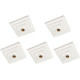 Kit C/5 - Plafonier Pvc Pavilonis Quadrado Branco Soquete...