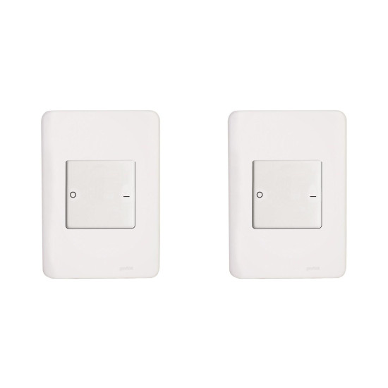 Kit C/2 - Conjunto Perlex Aros 4X2 Branco Com Placa(1Bipo... Kit C/2 - Conjunto Perlex Aros 4X2 Branco Com Placa(1Bipo...