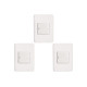 Kit C/3 - Conjunto Perlex Aros 4X2 Branco Com Placa(1Bipo...