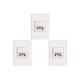 Kit C/3 - Conjunto Perlex Aros 4X2 Branco Com Placa(1Para...