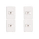 Kit C/4 - Conjunto Perlex Aros 4X2 Branco Com Placa(1Toma...