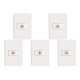 Kit C/5 - Conjunto Perlex Aros 4X2 Branco Com Placa(1Toma... Kit C/5 - Conjunto Perlex Aros 4X2 Branco Com Placa(1Toma...