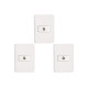 Kit C/3 - Conjunto Perlex Aros 4X2 Branco Com Placa(1Toma...