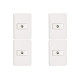 Kit C/4 - Conjunto Perlex Aros 4X2 Branco Com Placa(1Toma...